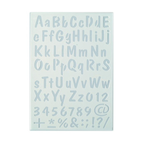 EFCO - Pochoir - Lettres+chiffres - DIN A4 - Lot de 73