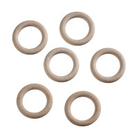 EFCO - Anneaux en Bois de Hêtre - Ø56 mm - 6 Pièces - Brut