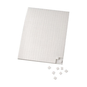 EFCO - Coussinets Adhésifs - Double Face - 5 X 5 X 1 mm / 10 X 14 cm - 560 Pièces - Blanc