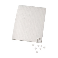 EFCO - Coussinets Adhésifs - Double Face - 5 X 5 X 1 mm / 10 X 14 cm - 560 Pièces - Blanc