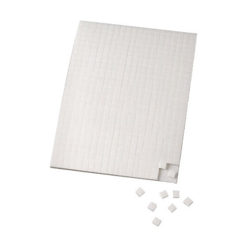 EFCO - Coussinets Adhésifs - Double Face - 5 X 5 X 2 mm / 10 X 14 cm - 560 Pièces - Blanc