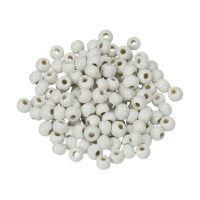 EFCO - Perles en Bois - Diamètre de Perçage 2,5 mm - 10 mm - 53 Pièces - Blanc