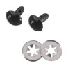 EFCO - Yeux D'animaux Sécurisés - en Plastique - 12 mm - 50 Pièces - Noir