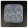 PENTART - Silicone Resin Mould - Round 8x8,4x1,5