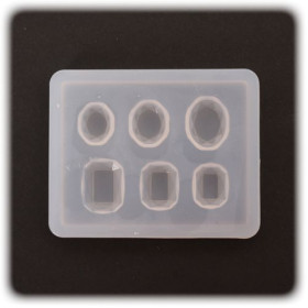 PENTART - Silicone Resin Mould - Rounds & Rectangulars 4x5x0,5