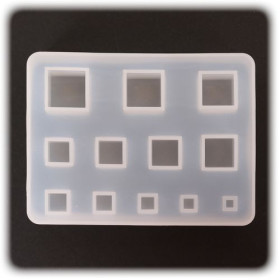 PENTART - Moule Silicone Résine - Carré 6,6x8,6x1,6