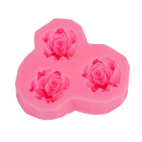 PENTART - Moule Silicone Résine - 3 Roses