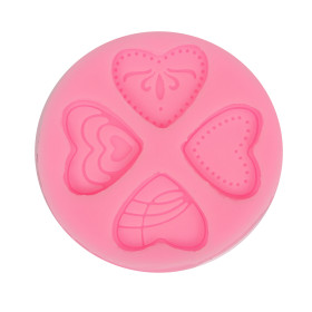 PENTART - Silicone Resin Mould - Coeurs 5.9x5.9x0.8