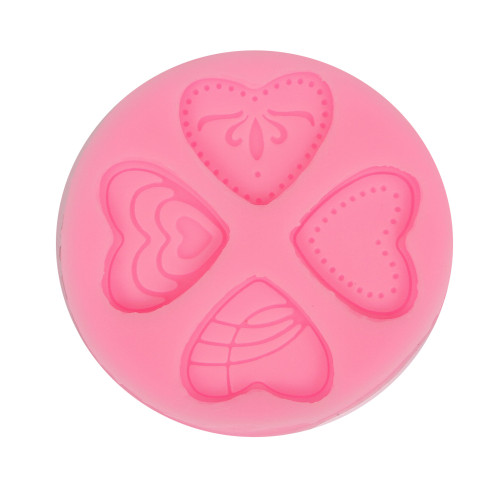 PENTART - Silicone Resin Mould - Coeurs 5.9x5.9x0.8