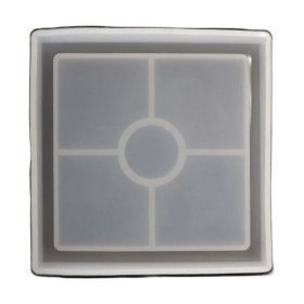 PENTART - Moule Silicone Résine - Porte-Savon Square - 19x19cm
