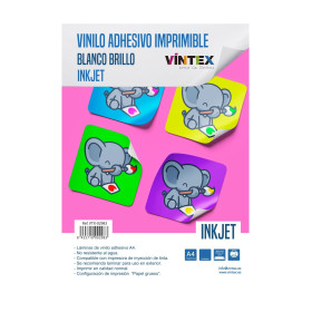 VINTEX - Printable Gloss White Adhesive Vinyl - A4 - Inkjet