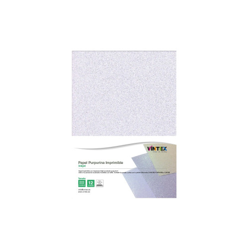 VINTEX - Printable Glitter Paper - A4 - 12 Sheets - Inkjet