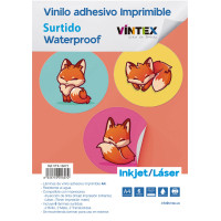 VINTEX - Vinyle Adhesif Imprimable Waterproof - A4 - Laser & Jet d'Encre
