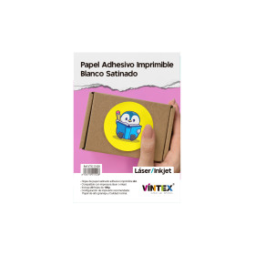 VINTEX - Papier Adhesif Imprimable Satine - A4 - 20 Feuilles