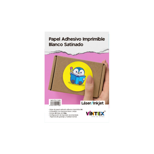 VINTEX - Satin Printable Sticker Paper - A4 - 20 Sheets