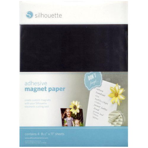 SILHOUETTE - Papier Magnetique Adhesif - 21,6 x 28 cm - 4 Feuilles