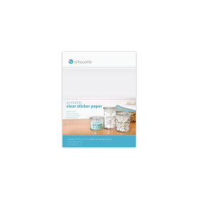 SILHOUETTE - Papier Adhesif Transparent Imprimable - A4 - 8 Feuilles