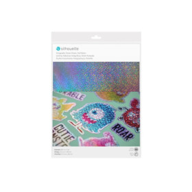 SILHOUETTE - Papier Adhesif Holographique Pointille - 8 Feuilles