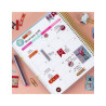 SILHOUETTE - Papier Adhesif Holographique Pointille - 8 Feuilles