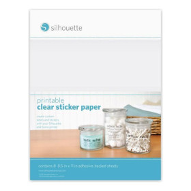 SILHOUETTE - Clear Printable Sticker Paper - A4 - 8 Sheets