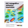 VINTEX - PET Holographique Imprimable Adhésif - A4 - 5 Feuilles