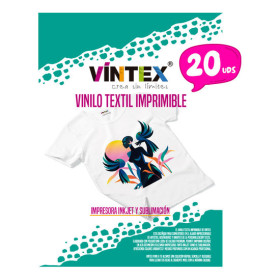 VINTEX - Printable Heat Transfer Vinyl - A4 - 20 Sheets - Inkjet