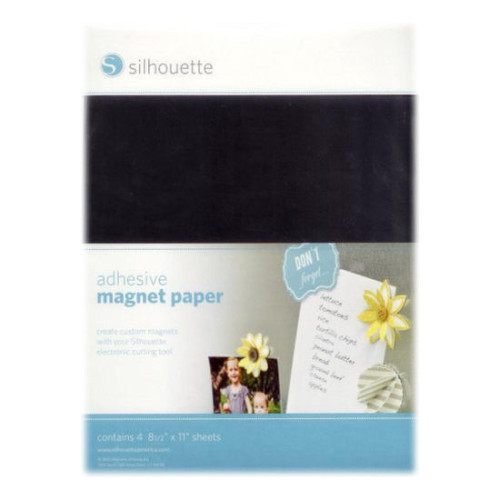 SILHOUETTE - Papier Magnétique Adhésif - 21,6 x 28 cm - 4 Feuilles
