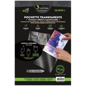 ESPRIT PAPIER - Pochettes Cristal Transparentes - Pack de 12