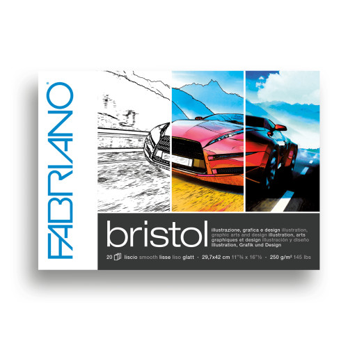 FABRIANO - Bristol Paper Pad - 20 Sheets - 250 gsm