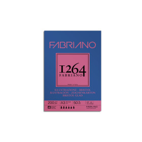 FABRIANO - Bloc Bristol 1264 Illustration - A3 - 50 Feuilles - 200 g/m²