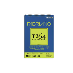 FABRIANO - Bloc Dessin 1264 Spiralé - A4 - 50 Feuilles - 180 g/m²