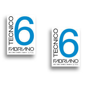 FABRIANO - Bloc Dessin Technique Tecnico 6 - 50x70 cm - 20 Feuilles - 220 g/m²