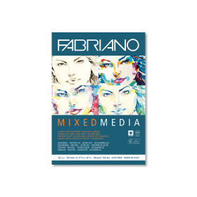 FABRIANO - Bloc Mix Media Blanc - 24x32 cm - 20 Feuilles - 300 g/m²