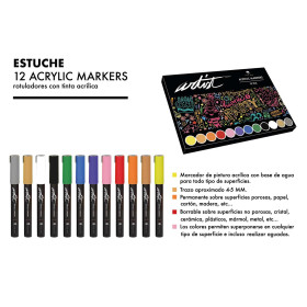 ROYMART - Feutres Acryliques ARTIST - Pointe 4 mm