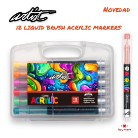 ROYMART - Feutres Acryliques ARTIST Real Brush - Pointe Pinceau Souple