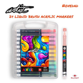 ROYMART - Feutres Acryliques ARTIST Real Brush - Pointe Pinceau Souple