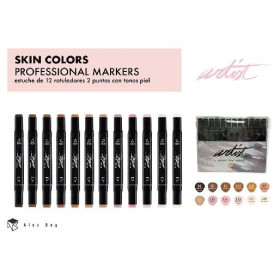 ROYMART - Feutres à Alcool ARTIST - Coffret 12 Couleurs Thématique