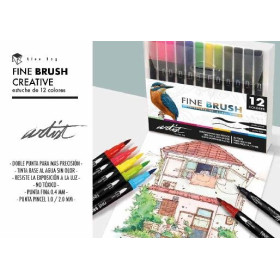 ROYMART - Feutres Double Pointe FINE BRUSH CREATIVE