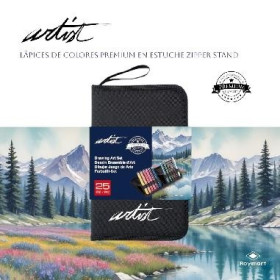 ROYMART - Crayons de Couleur PREMIUM avec Porte-Crayons