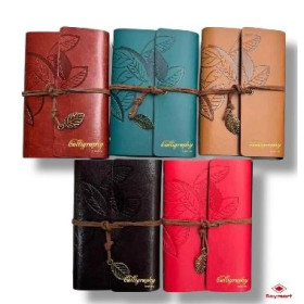 ROYMART - Faux Leather Notebook - Assorted Colours