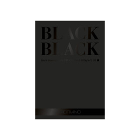 FABRIANO - Black Black Paper Pad - 20 Sheets - 300 gsm