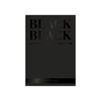 FABRIANO - Bloc Papier Noir Black Black - 20 Feuilles - 300 g/m²