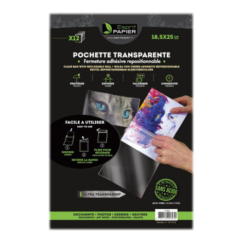 ESPRIT PAPIER - Transparent Crystal Sleeves - Pack of 12