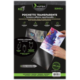 ESPRIT PAPIER - Pochettes Cristal Transparentes - Pack de 12
