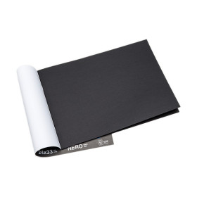 FABRIANO - Bloc Papier Noir Disegno 3 - 24x33 cm - 10 Feuilles - 125 g/m²
