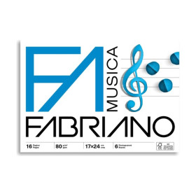 FABRIANO - Carnet de Musique - 17x24 cm