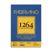 FABRIANO - Bloc Croquis 1264 Spiralé - A4 - 120 Feuilles - 90 g/m²