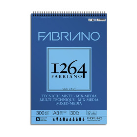 FABRIANO - 1264 Mixed Media Spiral Pad - 300 gsm