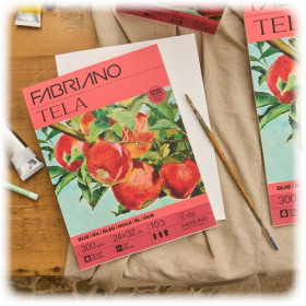 FABRIANO - Tela Canvas-Textured Sheet - 50x70 cm - 300 gsm