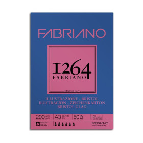 FABRIANO - Bloc Bristol 1264 Illustration - A3 - 50 Feuilles - 200 g/m²